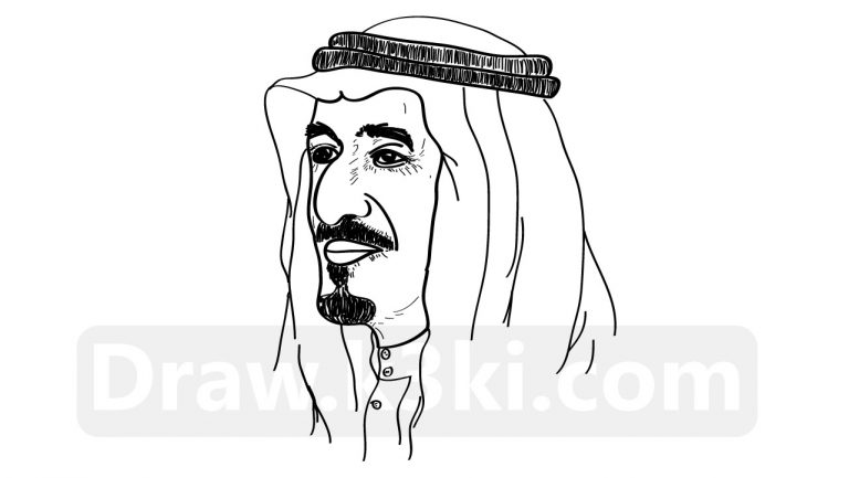 رسمة الملك سلمان ومحمد بن سلمان